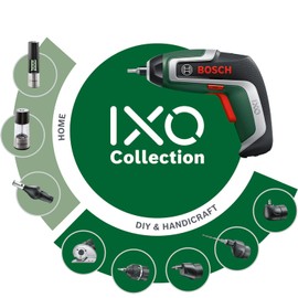Bosch Kompakt-Akkuschrauber IXO (7. Generation, 3,6V / 2,0Ah, 5,5Nm, Micro-USB-Kabel, kompatibel mit IXO Collection Adapter, bis zu 190 Schraubschrauben, Koffer)
