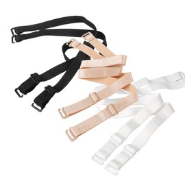 YARBAR 3 Pairs Bra Strap Replacement Elastic Adjustable Removable Multi Color 12MM Width