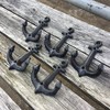 Facaler Nautical Cast Iron Ship Anchor Weathered Nautical Wall Hooks