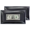 GMFrames Black Dollar Bill Frame with Black Mat or Display