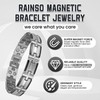 RainSo Magnetic Bracelet for Men Stainless Steel Twist Braided Pattern