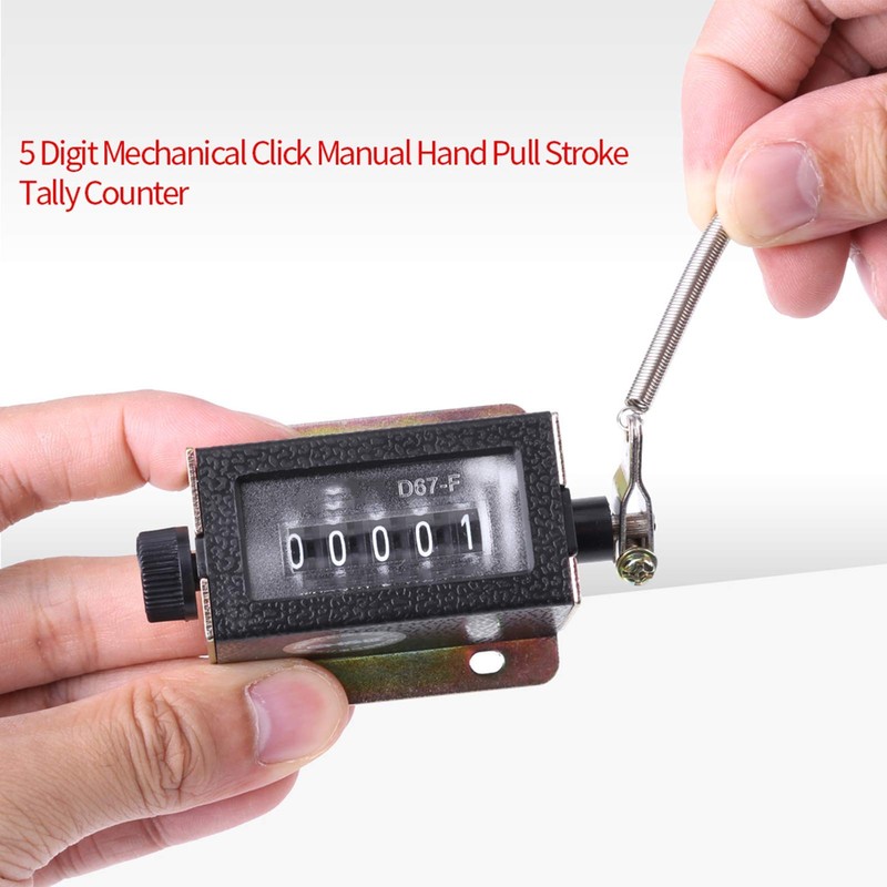Digital Counter, 5 Digit 0-99999 Pull Count Counter Clicker Tally