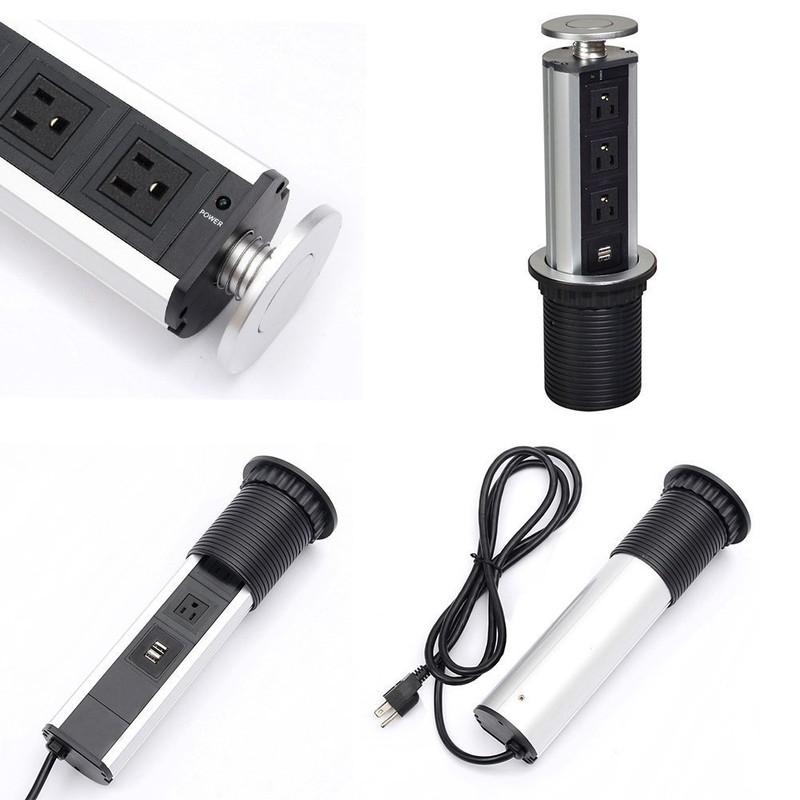 ZJchao Multicontacto Torre Para Mesa De Cocina Usb Pulling Up
