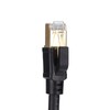 Ethernet Splitter Practical Stable Reliable Durable Black CAT8 Network Cable