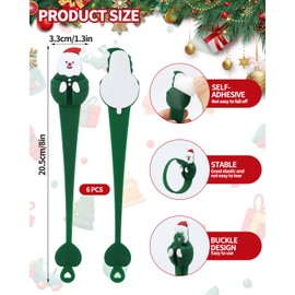 OXDFK 6 PCS Christmas Garland Hanger for Mantle Garland Hooks, Christma Wreath Ties, Fireplace Stocking Holder, Silicone Adhesive Wreath Hooks for Fireplace Mantle (Christmas Green)