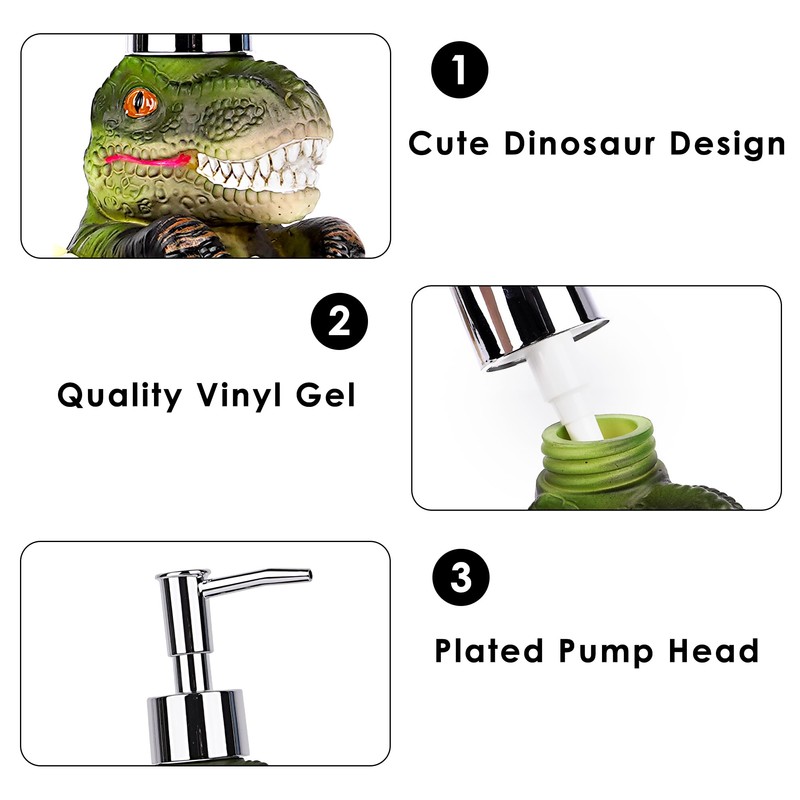 BUNCHBRAVO Dinosaur Egg Soap Dispenser | 19oz Vinyl Hand Soap