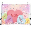 SJOLOON Happy Mother‘s Day Backdrop Heart Warm Photo Background for