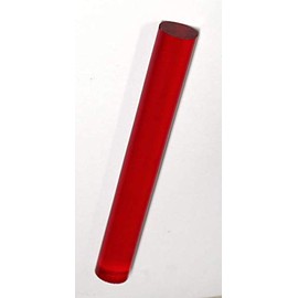 1 1/4" Diameter x 18" Long Clear Red Translucent Extruded Acrylic Plexiglass Rod - 31.75mm Bar