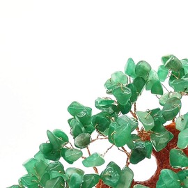 Colorsheng 7 Inch Quartz Crystal Money Tree Bonsai Feng Shui Gem Decoration for Wealth and Luck (Blue)