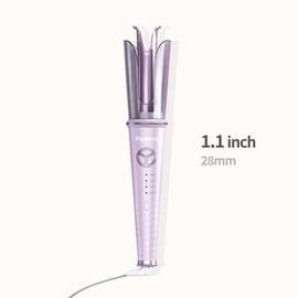 Newme Automatic Curling Iron: 1.1 inch/1.25 inch/1.5 inch Professional Automatic Curlers with Fast Heat-up - Beach Waves Hair Curler，Fast Heating, Dual Voltage, Smart Sensor,Negative Generator Adjustable Temp & Timer Reminder, Safety Curler - Color: 1.1 