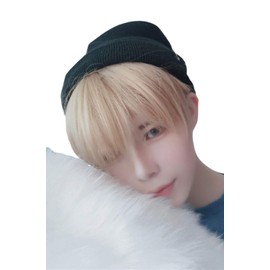Hawkko Men's Wig, Short, Harajuku, Handsome, Natural, Small Face, Heat Resistant, Popular, Fashion, Fluffy, Unisex (Beige)