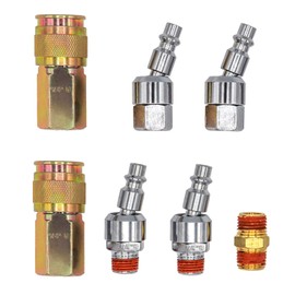 YOTOO Heavy Duty Air Swivel Fitting Kit with 1/4" Industrial Air Hose Fittings Universal Quick Coupler and Swivel Quick Plugs