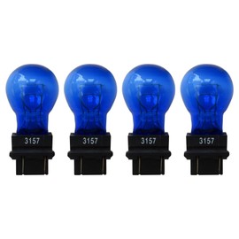 HaeKap 3157 Blue Bright Light Bulbs Tail Brake Backup Reverse S8 Signal Lamp Turn Signal, 4Pack
