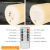 AFINETH Extra Large Flameless Candles with 3 Wicks, 6"x6" Real