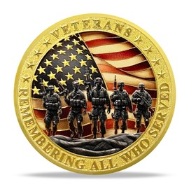 YGLLSSY Military Veterans Challenge Coin Patriotic Thank You Coins for Veterans Military Commemorative Token Appreciation Souvenir Gifts for Army Service