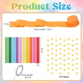 700PCS Colorful Paper Chain Strips,Paper Chain Star Garland Set