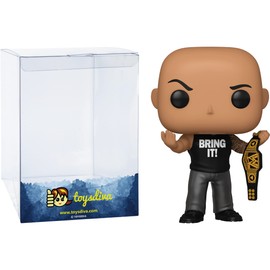 The R o c k (EE Exc): P o p ! Vinyl Figurine Bundle with 1 Compatible 'ToysDiva' Graphic Protector (091-56775 - B)