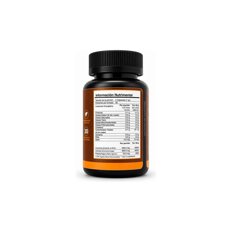 Curcumina Ultra De 60 Cápsulas 500 Mg A4h