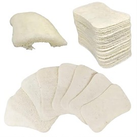 Esponjas naturales de lufa, esponjas de lufa naturales multiusos para el hogar, esponja de cocina ecológica reutilizable para platos, limpieza, antiar