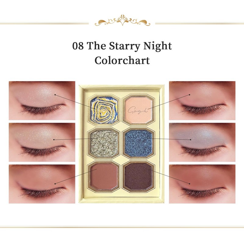 MilleFée Painting Shadow Palette 08 The Starry Night, Eyeshadow Palette,