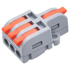 XALXMAW 18Pcs Lever Wire Connectors, 1 in 3 Out DIY Mini Splice Compact Quick Electrical Connector, 24-12 AWG