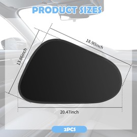 2PCS 18.9 * 13.86" Car Window Shades,Static Mounted Car Sun Shade Side Window for Blocking Sunlight & Reducing The Temperature Inside Cars,Thickened Vehicle Accessories Cars Shade (Front Window/2PCS)