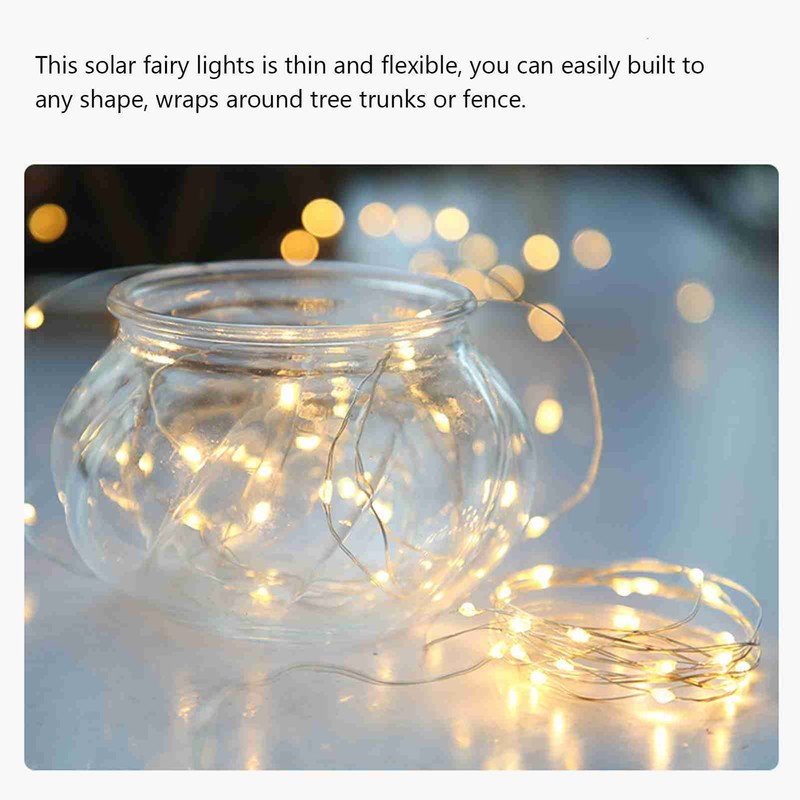 Solar String Lights Solar Powered Lamp Waterproof Decorative Lighting for