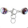 SUNYIK Natural Abalone Shell Bracelet for Women and Man, Adjustable