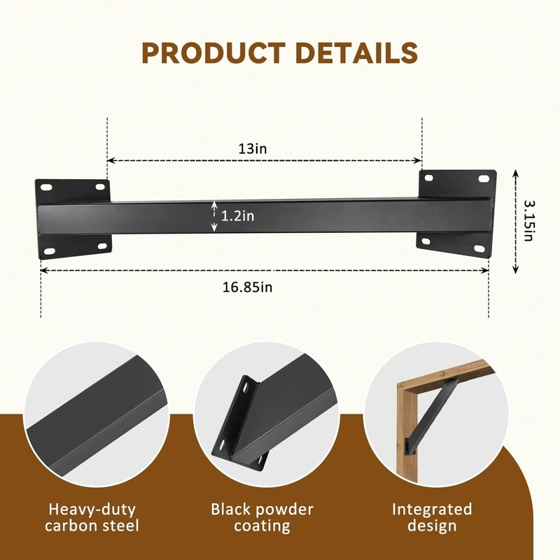 (4-PC) 45 Degree Angle Support Bracket，Pergola Kit Heavy Duty Connectors，Corner