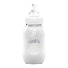 Evenflo Advanced Biberón Anticólicos, Transparente, Flujo Lento, Cuello Estándar, Silicón Libre de BPA, 120ml, 0-3 Meses, 1 Pieza