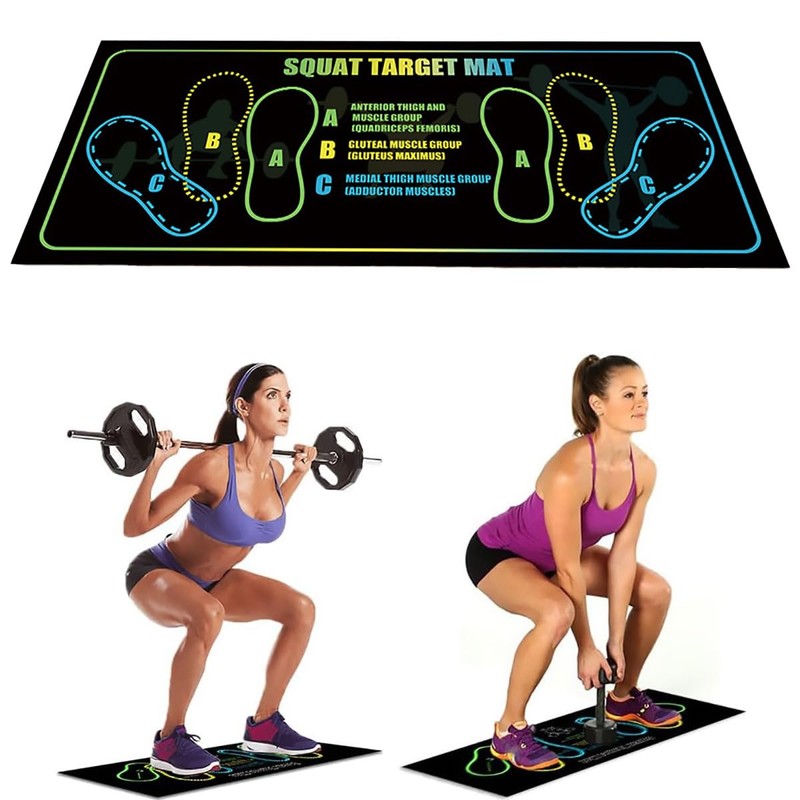 AIMALL Diatom Mud Squat Mat Non-Slip Fitness Exercise Pad for