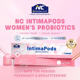 NC PinkPod IntimaPods Women’s Probiotics | Ligilactobacillus salivarius AP-32 | 91 Billion CFU | Safe for Periods, Pregnancy & Breastfeeding | Dietary Supplement