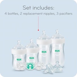 NUK Simply - Biberones naturales con set de regalo SafeTemp