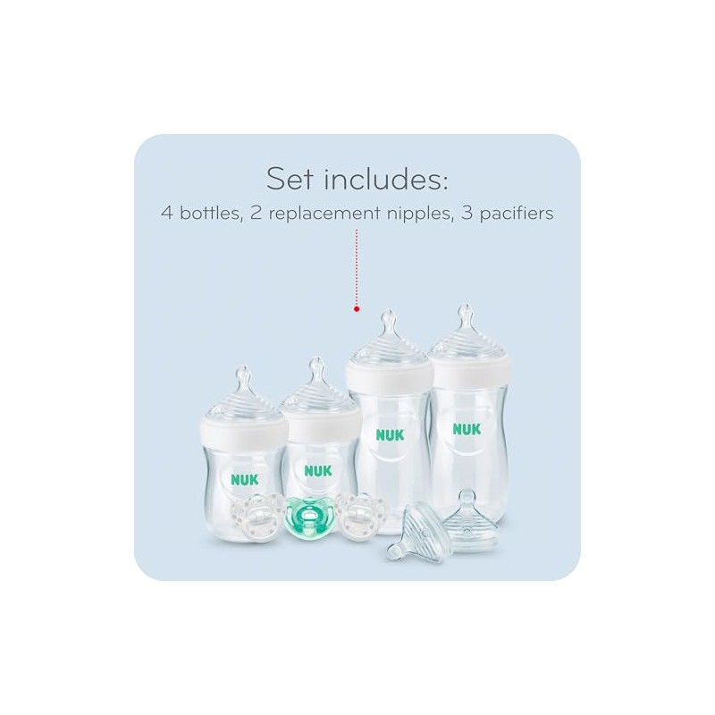 NUK Simply - Biberones naturales con set de regalo SafeTemp