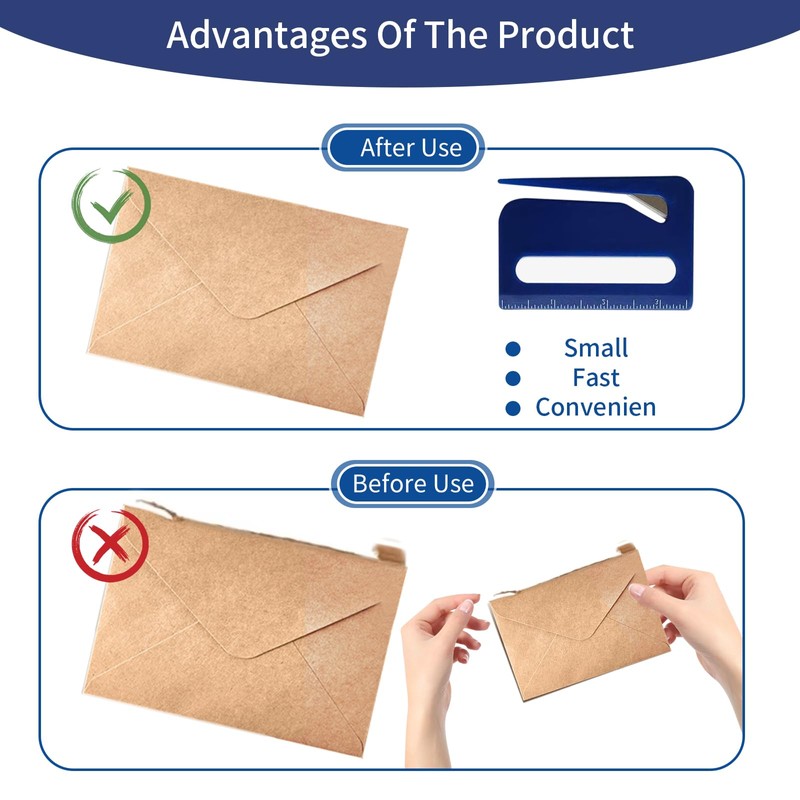 Envelopes Letter Opener Slitter, 2024 New Upgrade 4 Pcs with