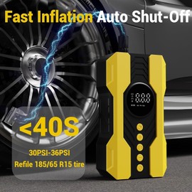 Kalyoosen Tire Inflator Portable Air Compressor 200PSI & 4X Faster