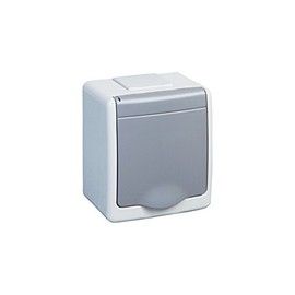 PAWBOL 1-Way Surface-Mounted Socket IP44 16 A/250 V Schuko Surface-Mounted Wet Room Socket GR