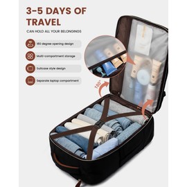 LOVEVOOK Rolling Backpack for Women, 50L Travel Backpack with Wheels, Carry on Luggage for Men, 17.3 Inch Wheeled Laptop Bag, Flight Approved Personal Item Suitcase