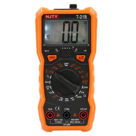 Digital Multimeter, 2000 Counts Manual Ranging Multi Testers with Backlight LCD Display for Measuring AC/DC Voltage, Current, Resistance, Diodes, Remote Detection (T21B)