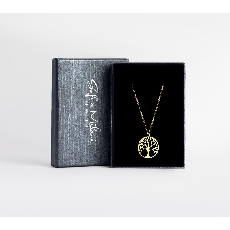 Sofia Milani - Women's Necklace 925 Silver Tree Circle Pendant,
