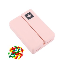 7 Compartments Portable Travel Pill Box, Pill Organizer with Unique Magnetic Design Portable