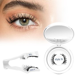 Higu clace Pestañas magnéticas con aplicador, Aspecto natural Pestañas magnéticas sin delineador de ojos, No necesita pegamento (Style N)