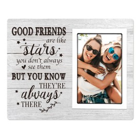 SteadStyle Best Friend Picture Frame - Good Friends Are Like Stars, Unique Friend Gifts for Birthday, Graduation Gifts for Her Him, Going Away Gifts for Friends, Housewarming Gift(4x6 Inch)