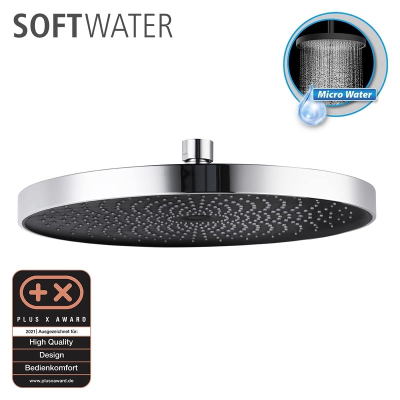 WENKO Softwater Shower Head, Rain Shower Head, Universal Shower Low