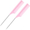 2 Pieces Tail Combs Carbon Fiber Teasing Combs Rat Tail