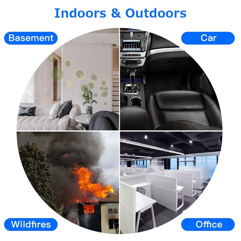 9 in 1 Air Quality Monitor Indoor Outdoor PM2.5, PM1.0,