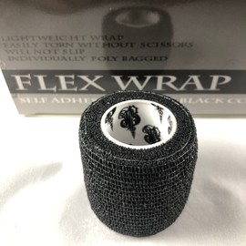BLACKWORK WORLDWIDE Flex-WRAP (24 Rolls of 2IN X 15FT) Black SELF Adhesive WRAP