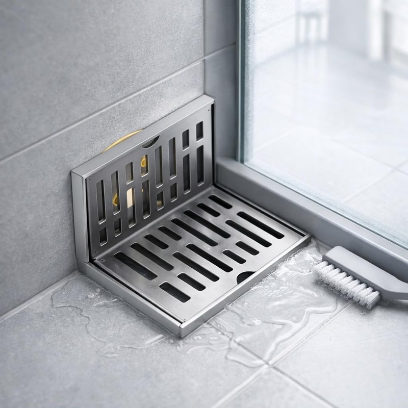 Garosa Side Wall Drain Linear Shower Drain 12cm Wall Corner