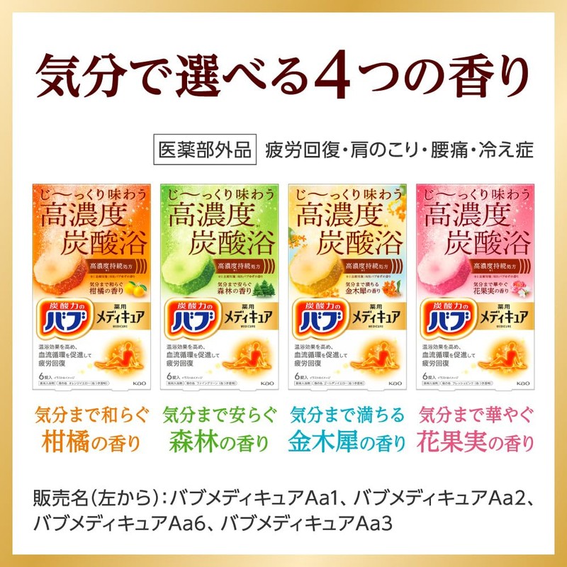Bab Medicure Floral Fruit Scent Bath Salts, 6 Tablets, High