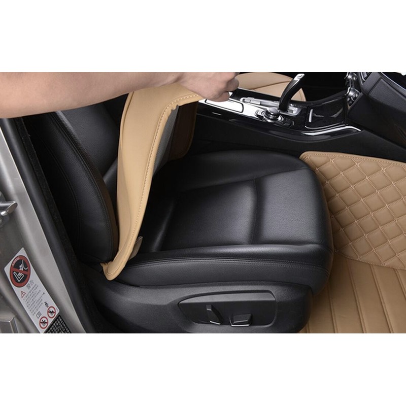 EDEALYN Front PU Leather Car Seat Cover Bottom Auto Seat